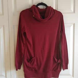 Maroon light weight tunic shirt size medium